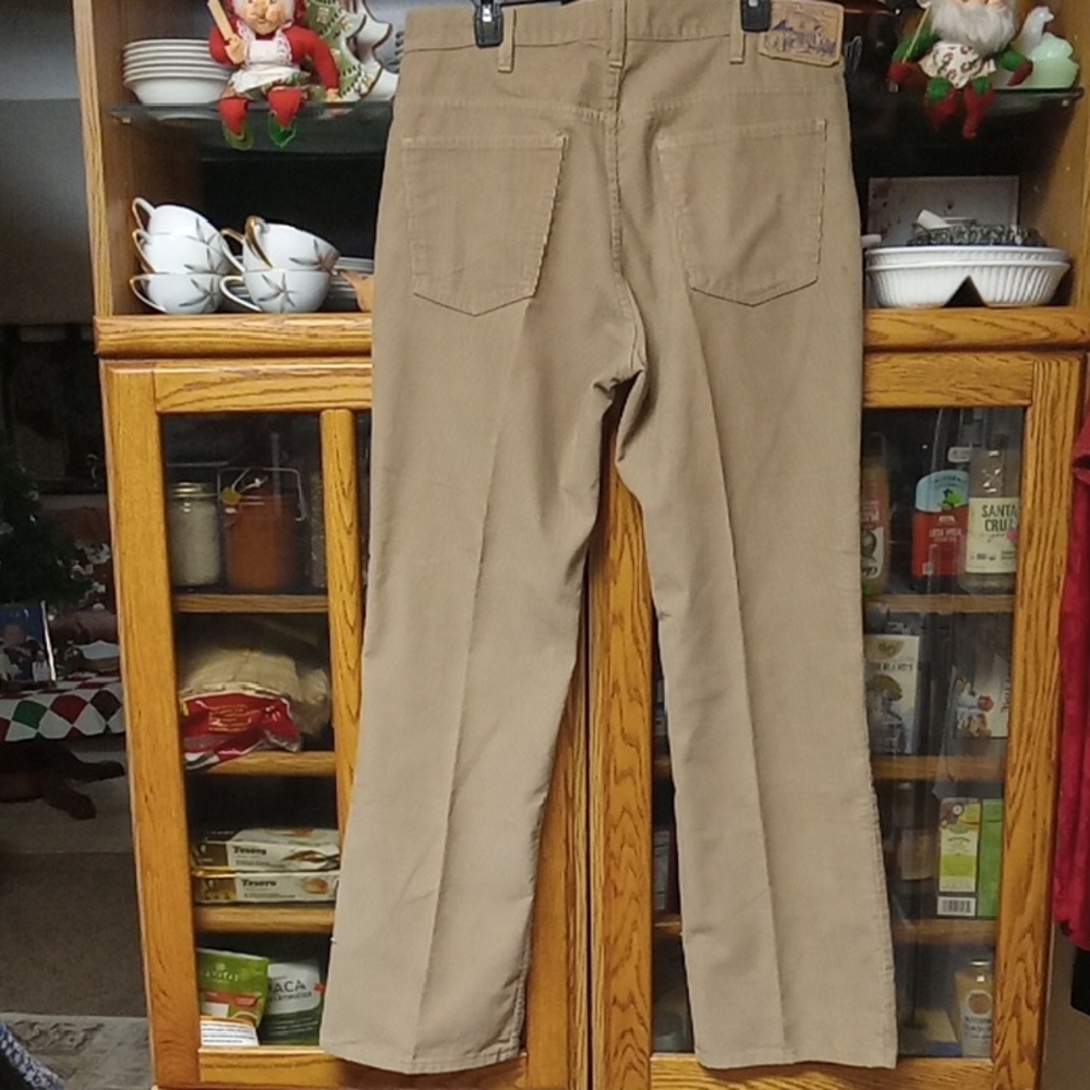 Plain Pockets Men's Tan Corduroy Pants 36 X 32